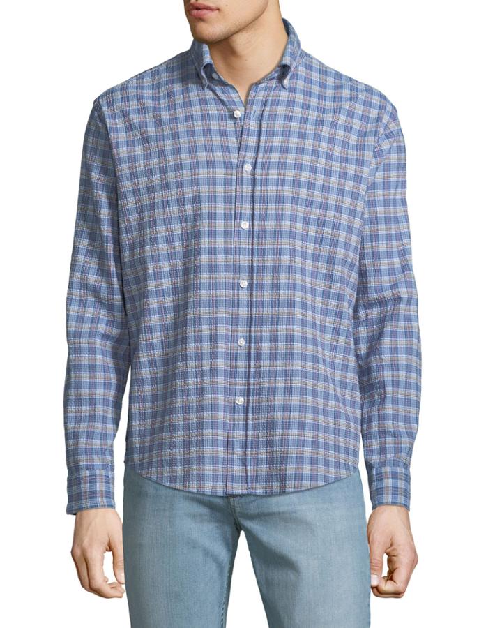 Classic-fit Wear-it-out Plaid Seersucker