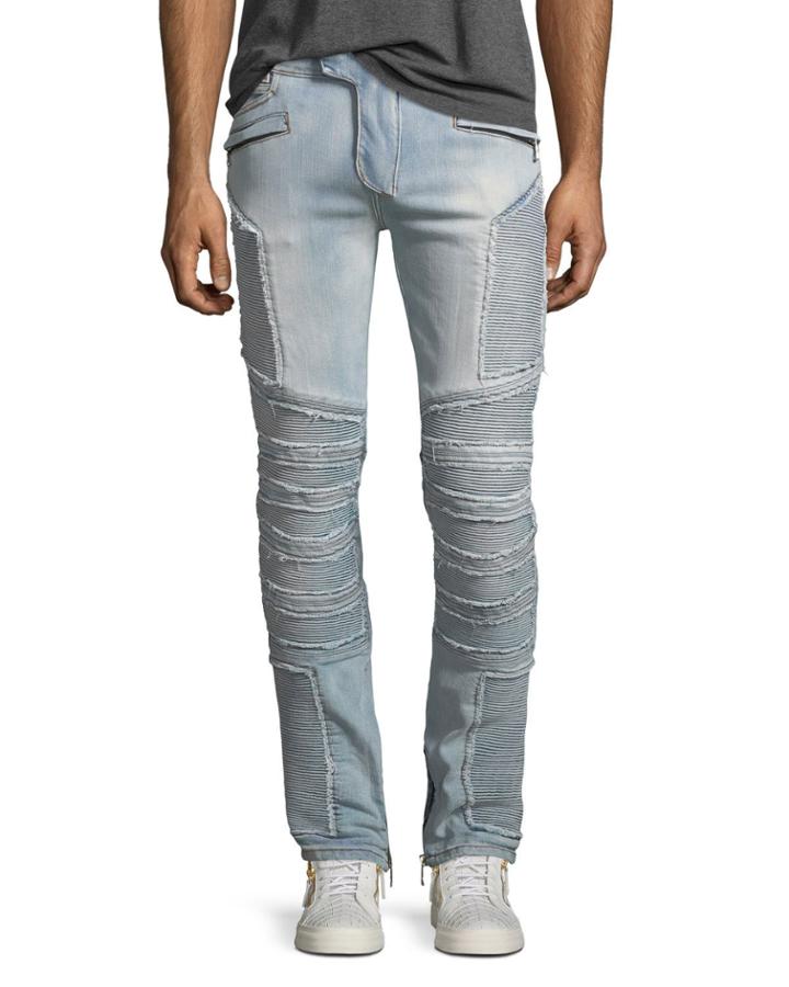 Distressed Skinny Light-wash