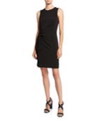 Crewneck Sleeveless Tie-waist Jersey Dress