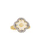 Mother-of-pearl Clover Harlequin Ring,