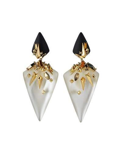 Studded Statement Dangle Earrings