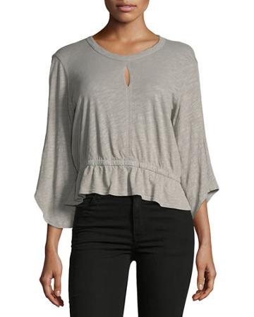 Keyhole Blouson Top