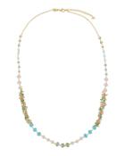Long Simulated Crystal Beaded Necklace, Green