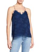 Floral Silk Racerback Cami With
