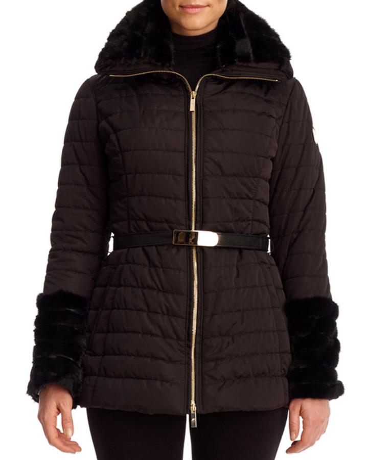Apres-ski Belted Puffer Jacket W/