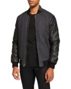 Men's Wool-blend Lambskin Jacket