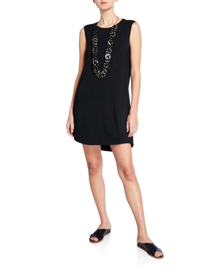 Crewneck Sleeveless Jersey Dress