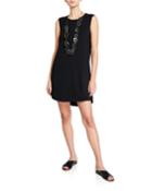 Crewneck Sleeveless Jersey Dress