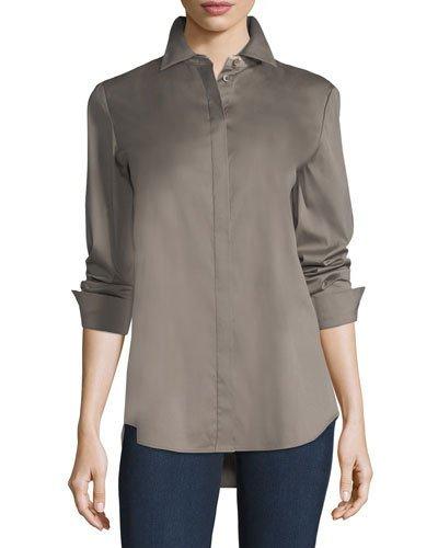 Brody Long-sleeve Poplin Blouse