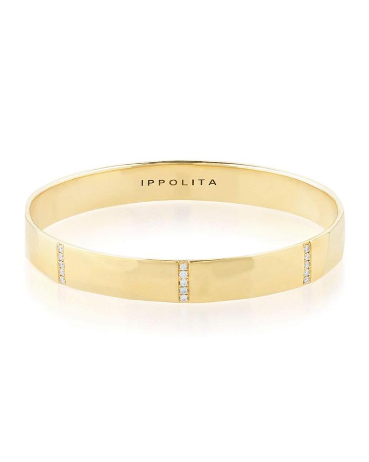 18k Senso 5-section Bangle With Diamonds