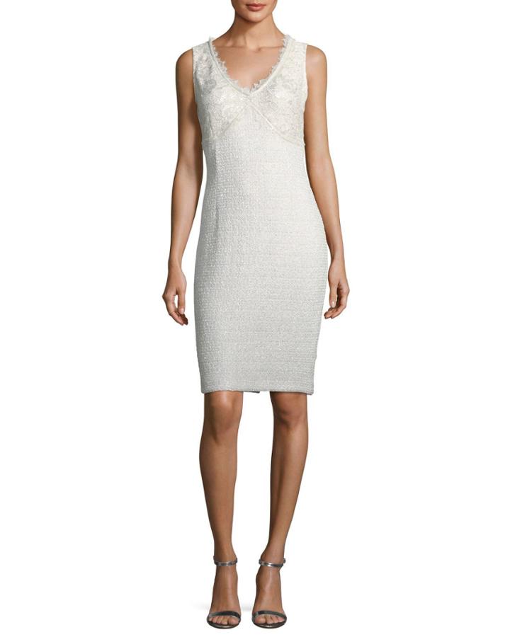Soft Metallic V-neck Cocktail