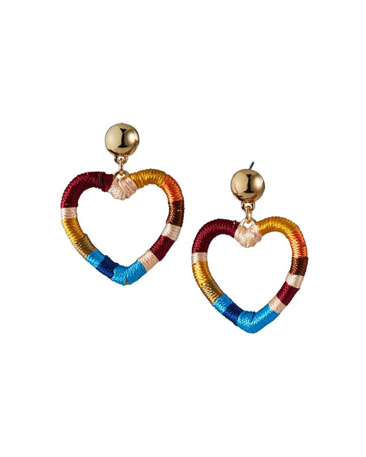Wrapped Heart-drop Earrings,