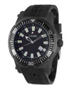 45mm Men's Rubber Hawk Watch, Black