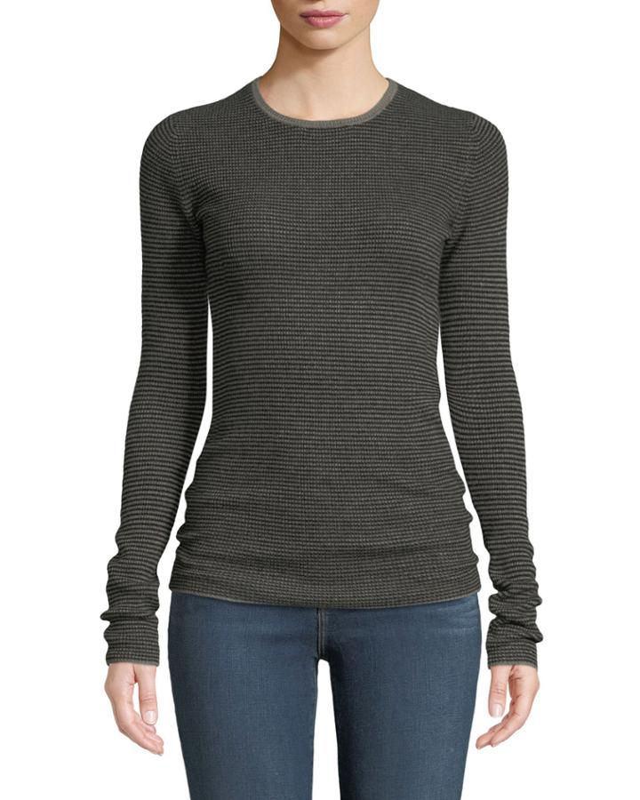 Cashmere Striped Ribbed Top