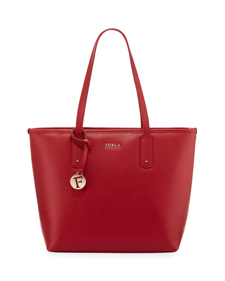 New Daisy Medium Saffiano Leather Tote Bag