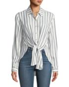 Long-sleeve Blouse W/ Metallic
