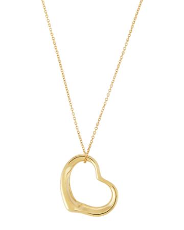 Lc Estate Jewelry Collection Estate Tiffany & Co. Elsa Peretti 18k Heart Pendant Necklace, Women's, Gold