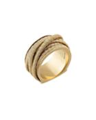 18k Crisscross Wide Band Ring,