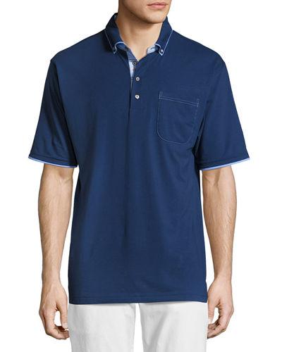 Liquid Cotton Contrast-trim Polo