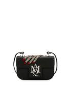 Jeweled-hand Chain Crossbody Bag, Black/multi