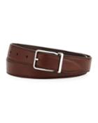 Calf Leather Barb-clasp Belt,