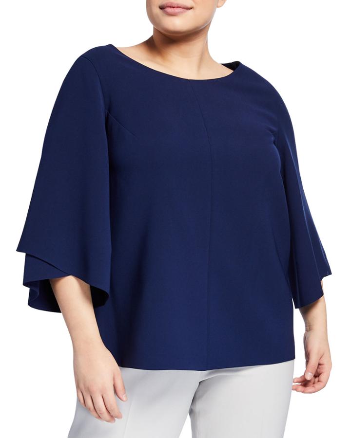 Ruffle Sleeve Pullover Blouse