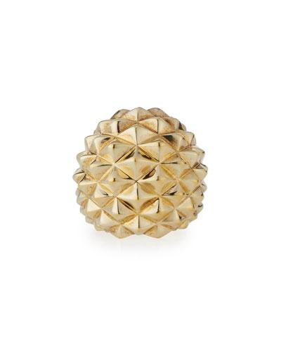 Superstud Large 18k-plated Dome Ring,