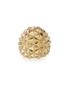 Superstud Large 18k-plated Dome Ring,