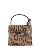 Animal-print Fur Top Handle Bag
