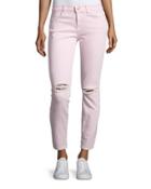 The Stiletto Distressed Skinny Jeans, Forever Pink