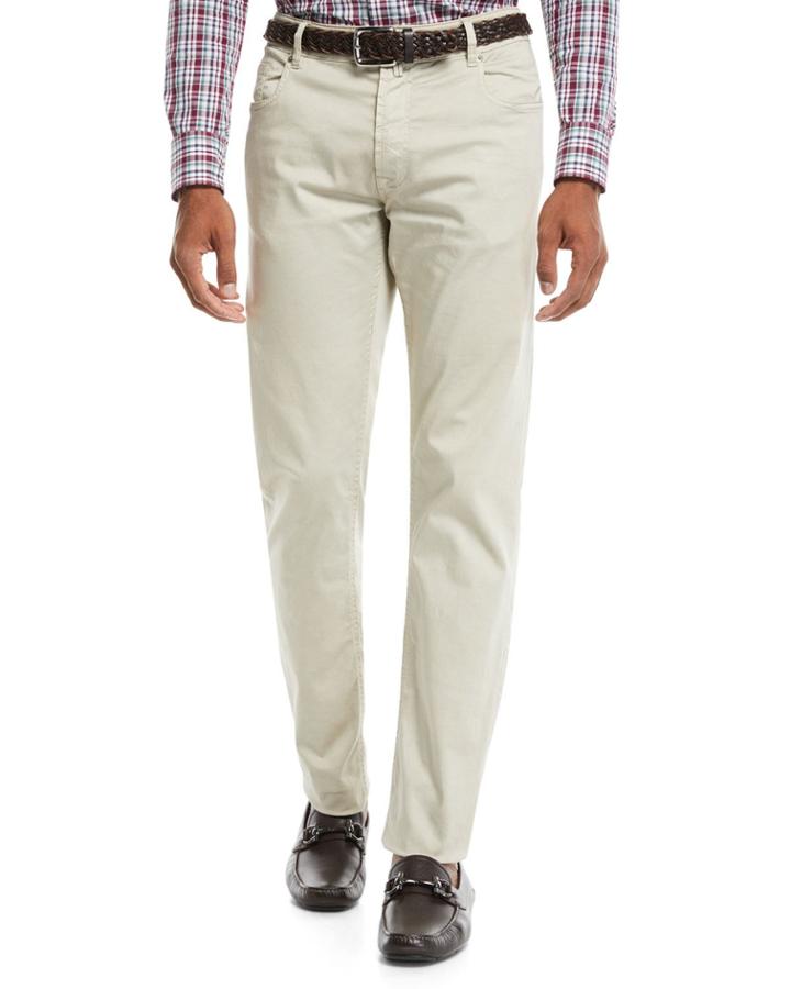 Men's Stretch-cotton Five-pocket Pants