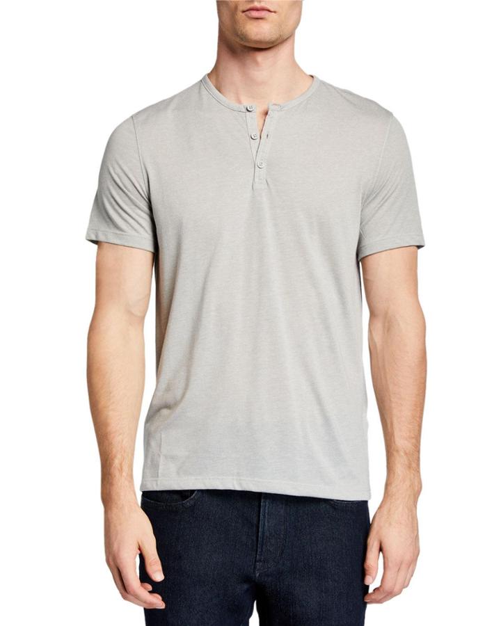 Men's Burnout Henley T-shirt