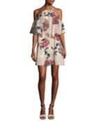 Seraphima Cold-shoulder Floral-print