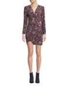 Fling V-neck Long-sleeve Tulip Dress