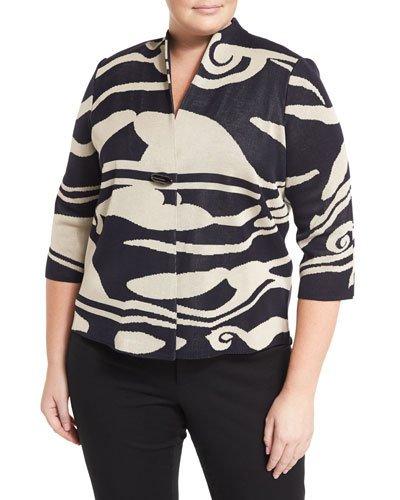 Printed Toggle-front Jacket, Rya,