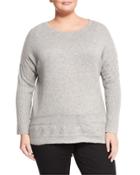 Cashmere High-low Tunic, Heather Gray,