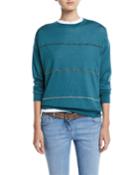 Multicolor Monili-striped Cashmere-silk
