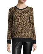 Leopard-print Pullover