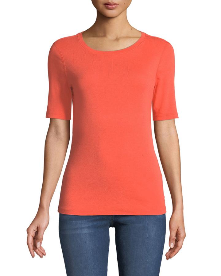 Crewneck Half-sleeve Tee
