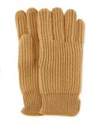 11 Suede-piped Knit Wool Gloves