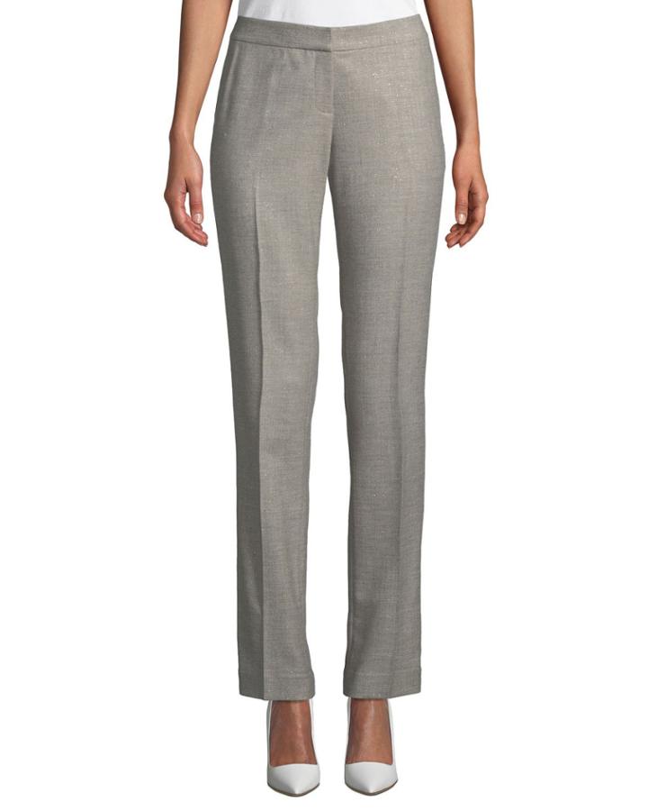 Stardust Wool Suiting Straight-leg Pants