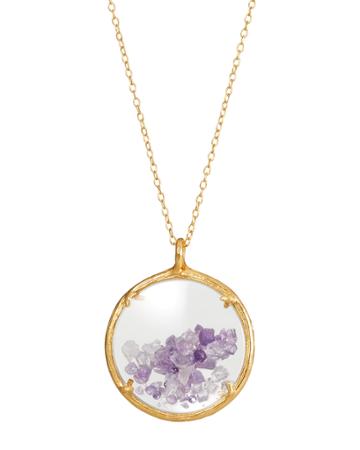 Shaker Birthstone Pendant Necklace, February