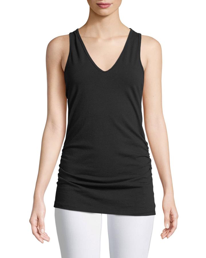 Ruched-side Fitted Tank Top