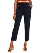 Freidman Cropped Skinny Pants With Buttons