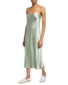Scoop-neck Midi Satin