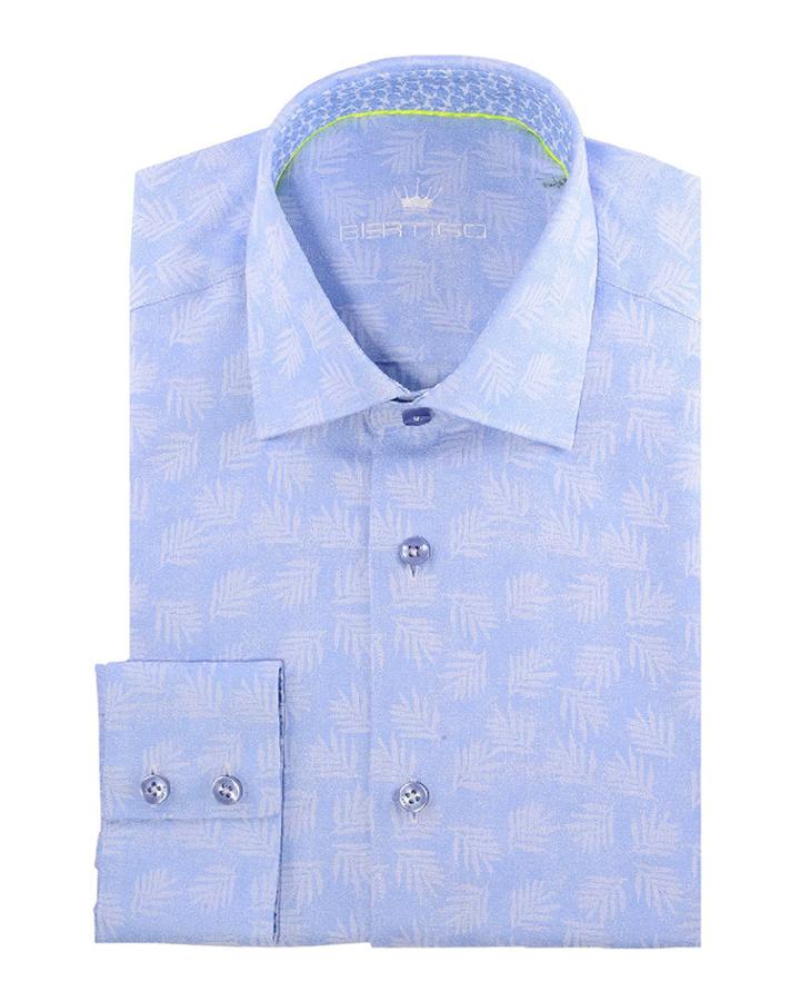 Men's Walt Long-sleeve Small Leaves Print