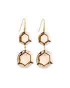 Gemma Snowman 18k Smoky Quartz Double-drop Earrings