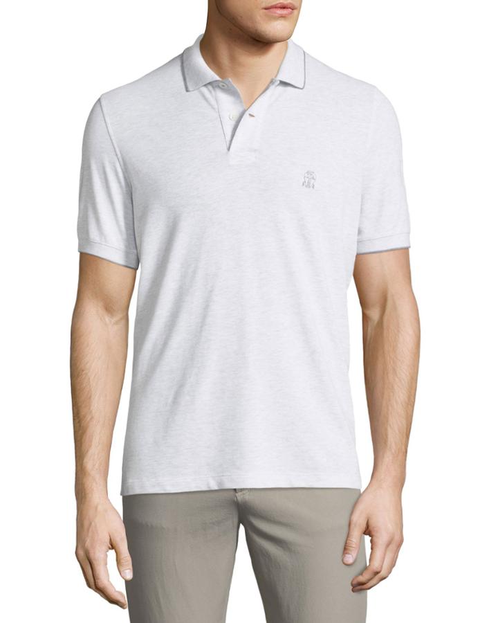 Contrast-tipped Knit Polo