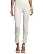 Mid-rise Skinny Trousers, Cream