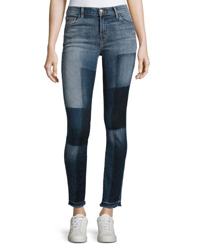 811 Mid-rise Skinny Patchwork Jeans, Reunion